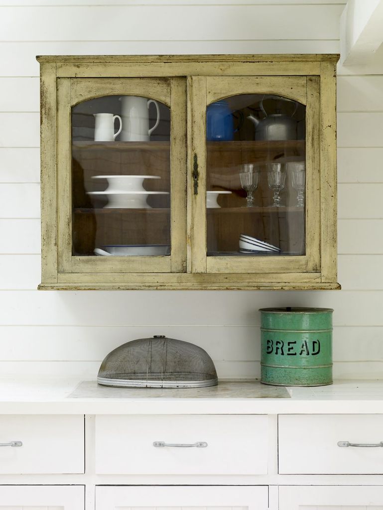 Antique Glazed Hanging Cupboard