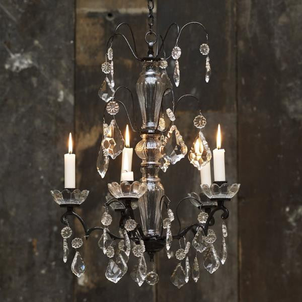 French Crystal Hanging Candelabra