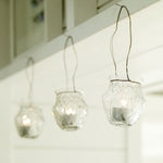 Small Pressed Glass Hanging Lantern