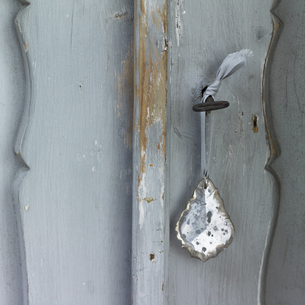 Antiqued Mercury Crystal Chandelier Drop