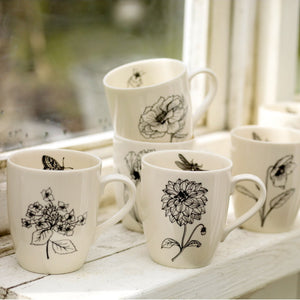 Modern Botanicals Flower Mugs