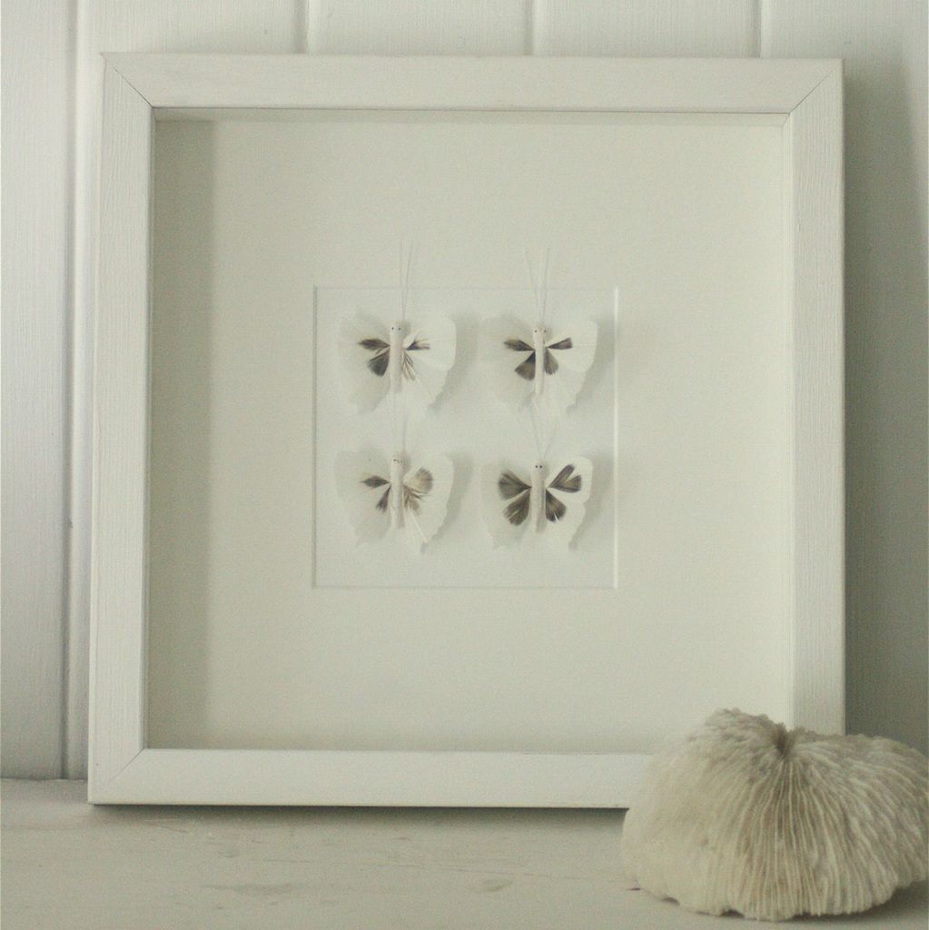 White Butterfly Boxframe Small