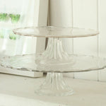 Pressed glass Flat Cake Stand Large