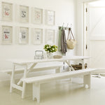 White Trestle Table