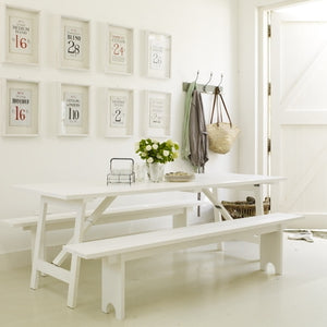 White Trestle Table