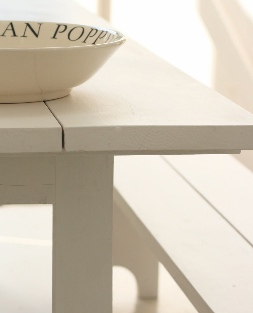 White Trestle Table